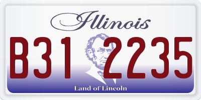 IL license plate B312235