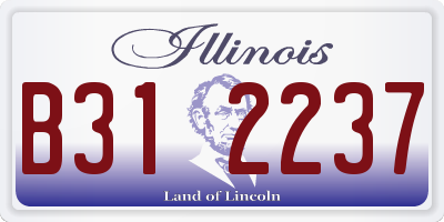IL license plate B312237