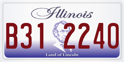 IL license plate B312240