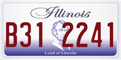 IL license plate B312241