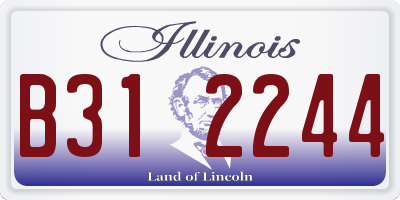 IL license plate B312244