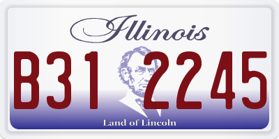 IL license plate B312245