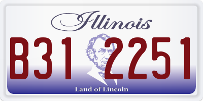 IL license plate B312251
