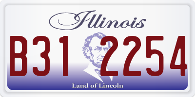 IL license plate B312254