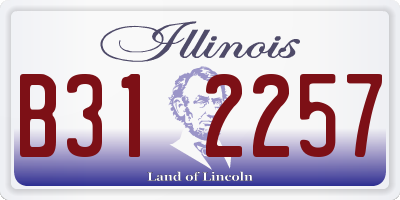 IL license plate B312257