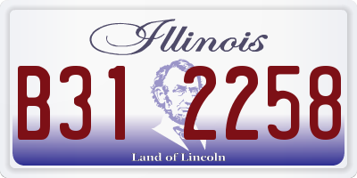 IL license plate B312258