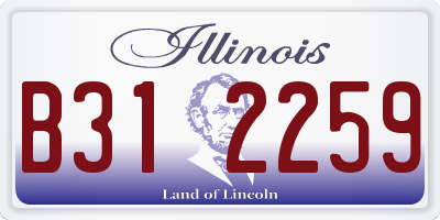 IL license plate B312259