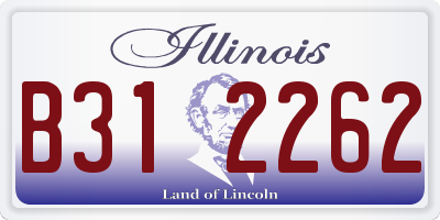 IL license plate B312262