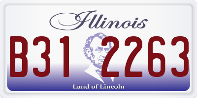 IL license plate B312263