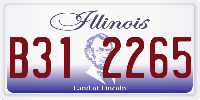 IL license plate B312265