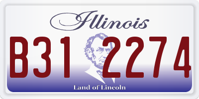 IL license plate B312274