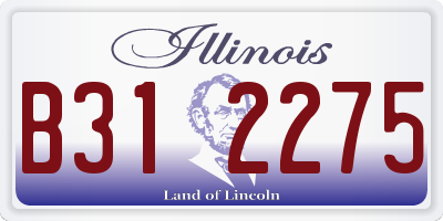 IL license plate B312275