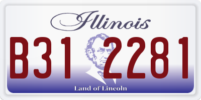 IL license plate B312281