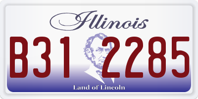 IL license plate B312285
