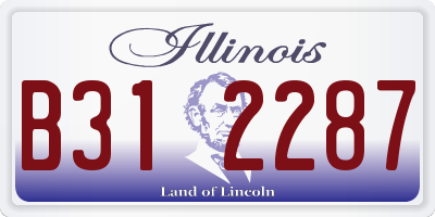 IL license plate B312287