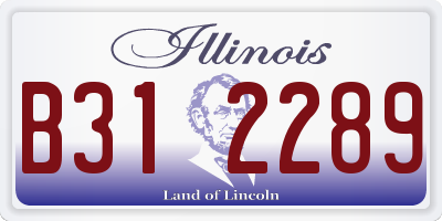 IL license plate B312289