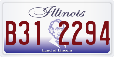 IL license plate B312294