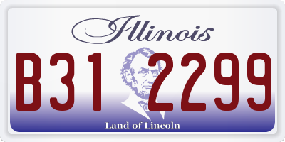 IL license plate B312299