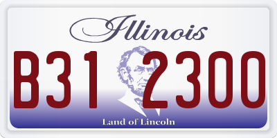 IL license plate B312300
