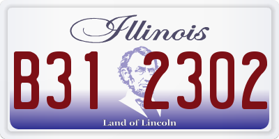 IL license plate B312302