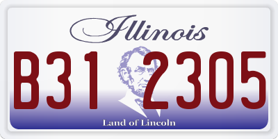 IL license plate B312305