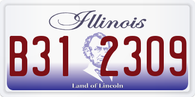 IL license plate B312309