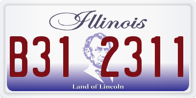 IL license plate B312311