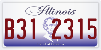 IL license plate B312315