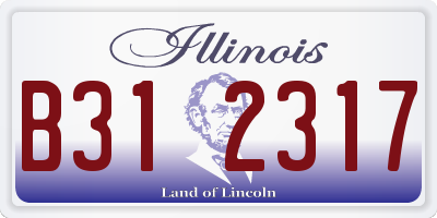 IL license plate B312317