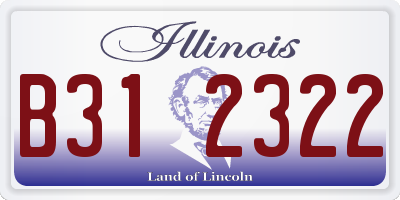 IL license plate B312322
