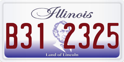 IL license plate B312325