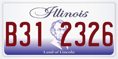 IL license plate B312326