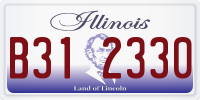 IL license plate B312330