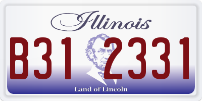 IL license plate B312331