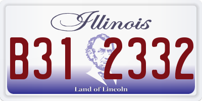 IL license plate B312332