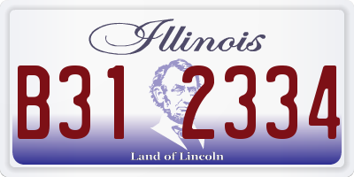 IL license plate B312334