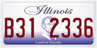 IL license plate B312336