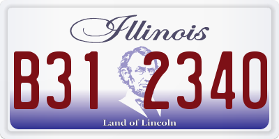 IL license plate B312340
