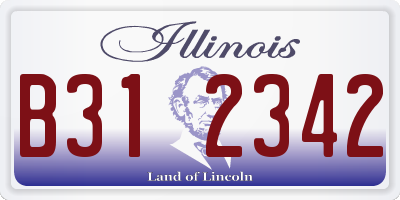 IL license plate B312342