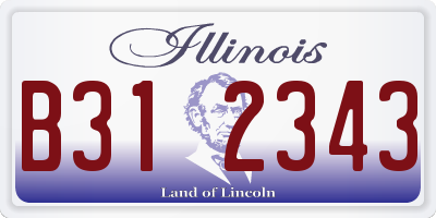 IL license plate B312343