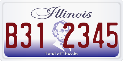IL license plate B312345