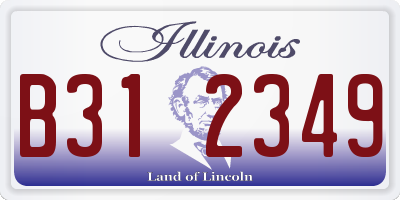 IL license plate B312349