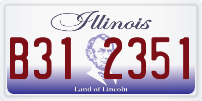 IL license plate B312351