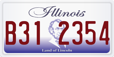 IL license plate B312354