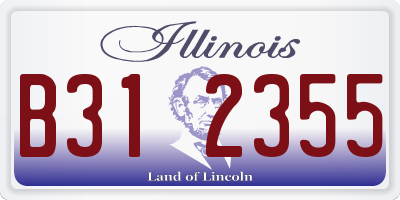 IL license plate B312355