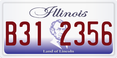 IL license plate B312356