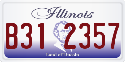 IL license plate B312357