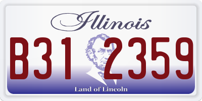 IL license plate B312359