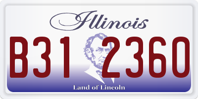 IL license plate B312360