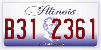 IL license plate B312361